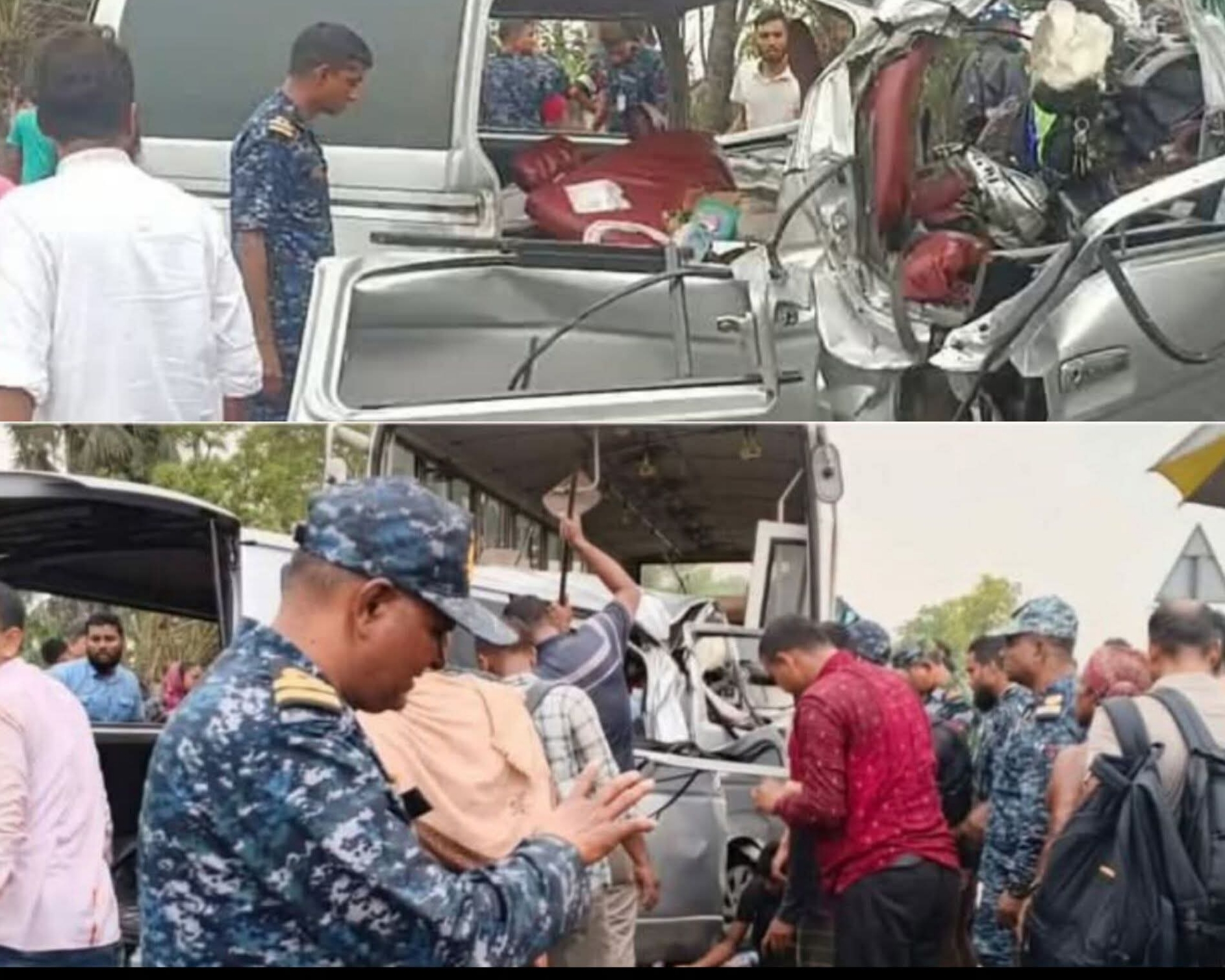 মাইক্রোবাস–বাসের ভয়াবহ সংঘর্ষ, বাগেরহাটে একসাথে ১৩ জনের মৃত্যু